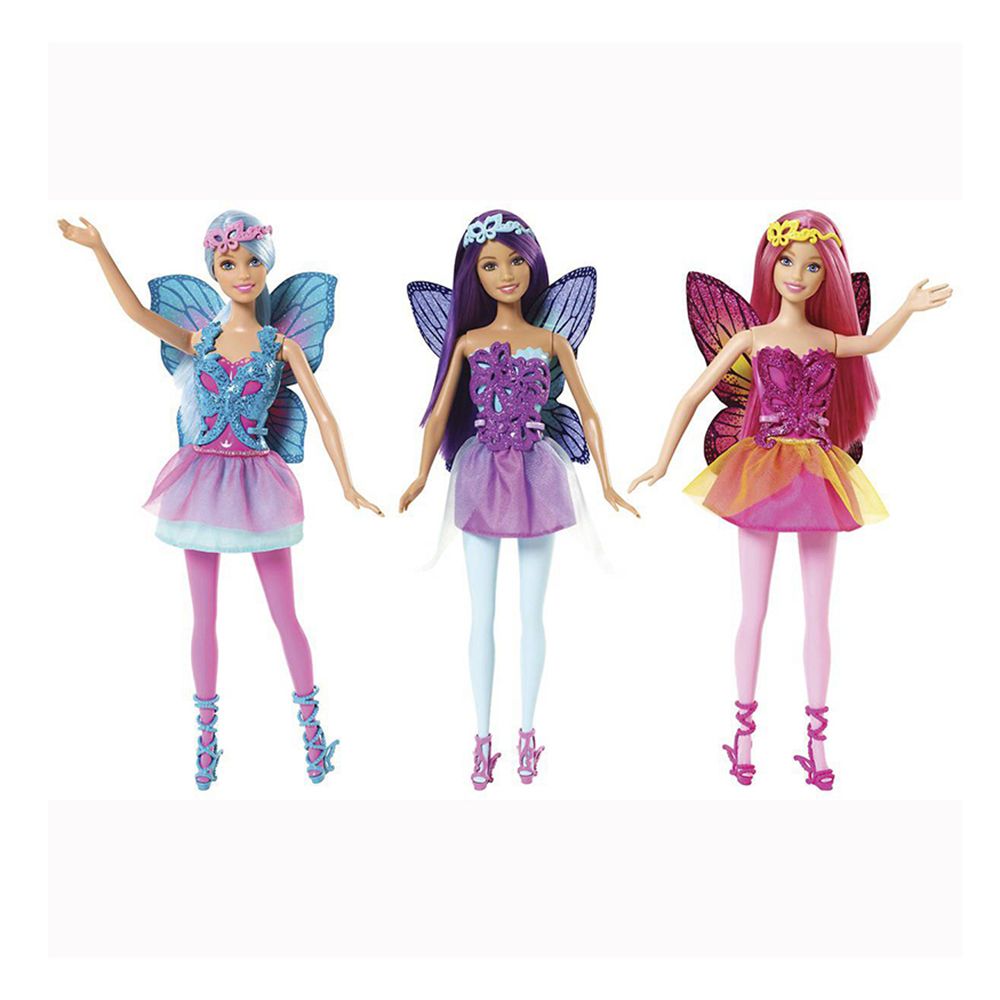 Barbie CFF32 Mix & Match, Кукла Барби, Лилава фея с крила