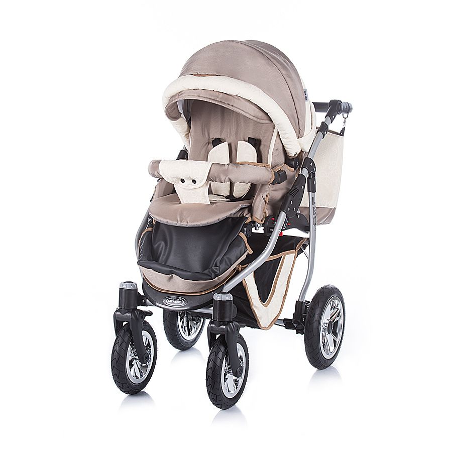 BABY-MERC, Комплект количка за бебе и кош Leo 2 в 1 бежово