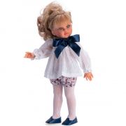 Кукла Сабрина, с цветни къси панталони и бяла блуза
