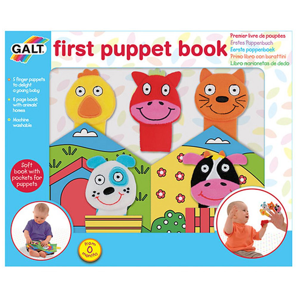 Galt Toys, Бебешка книжка с комплект кукли за пръсти