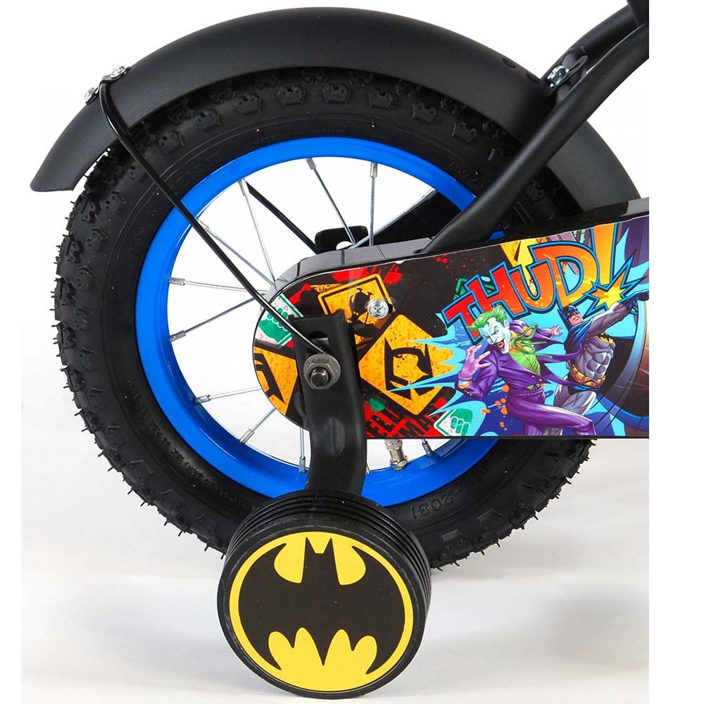 Детски велосипед, Батман, с помощни колела, 12 инча