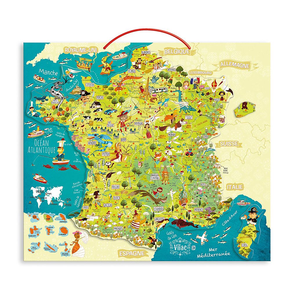 Vilac, Магнитен пъзел, карта на Франция (на френски)