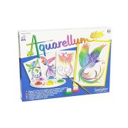 Aquarellum Junior, Комплект за рисуване с акварелни бои, Райски птици