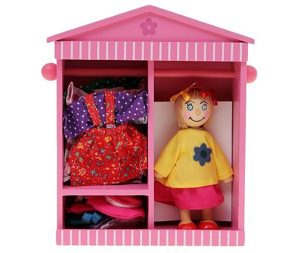 Andreu toys, Кукла Сандра, с гардероб и дрехи за преобличане