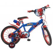 Детски велосипед Spiderman, с помощни колела, 16 инча