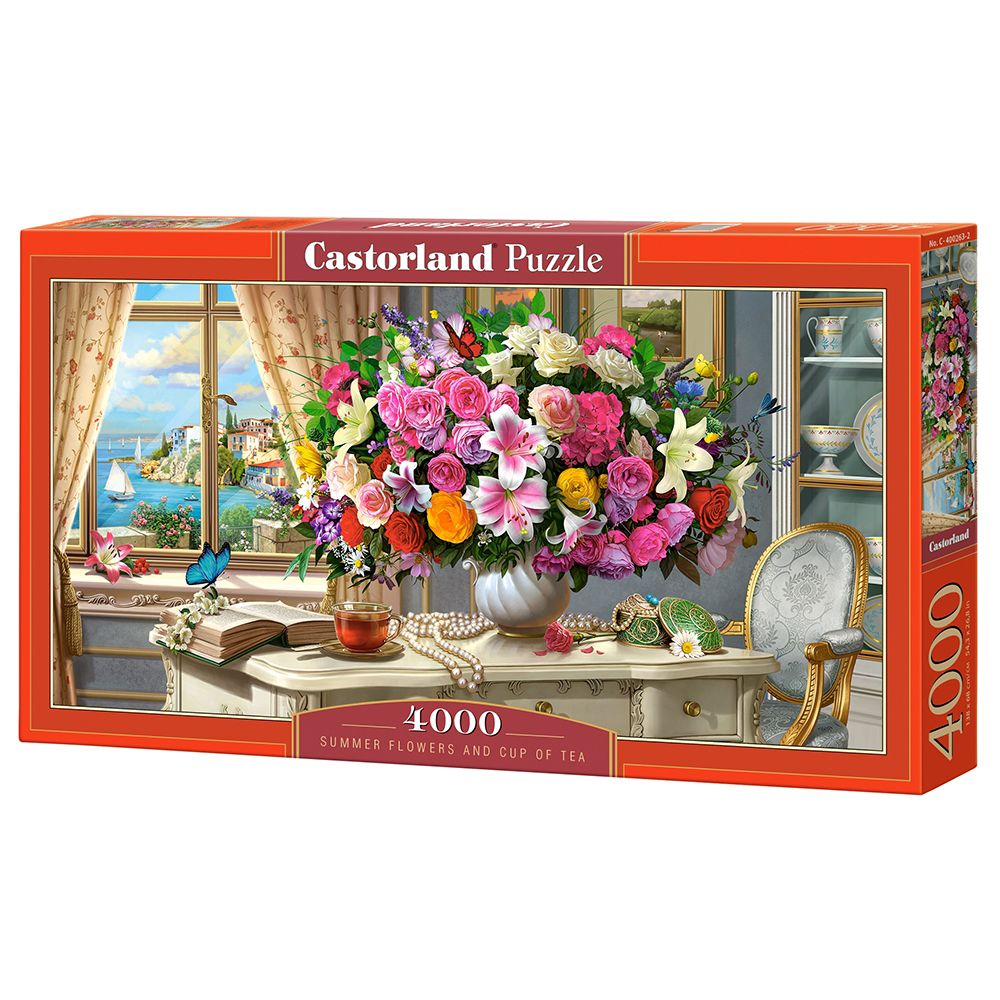 Castorland, Пролетни цветя и чаша чай, пъзел 4000 части
