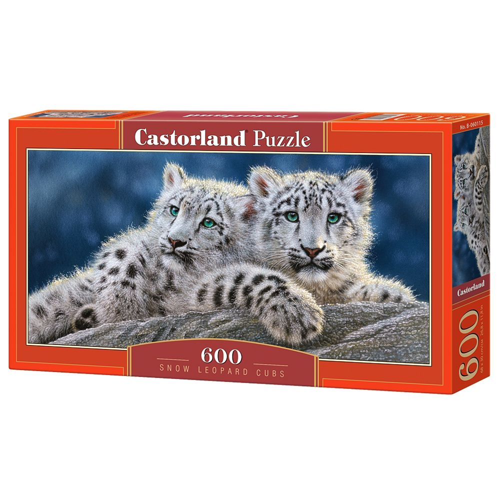 Castorland, Двойка снежни леопарди, панорамен пъзел 600 части