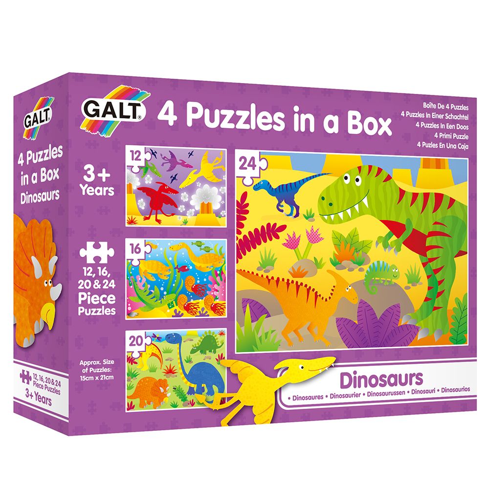 Galt Toys, Четири пъзела в кутия, Динозаври