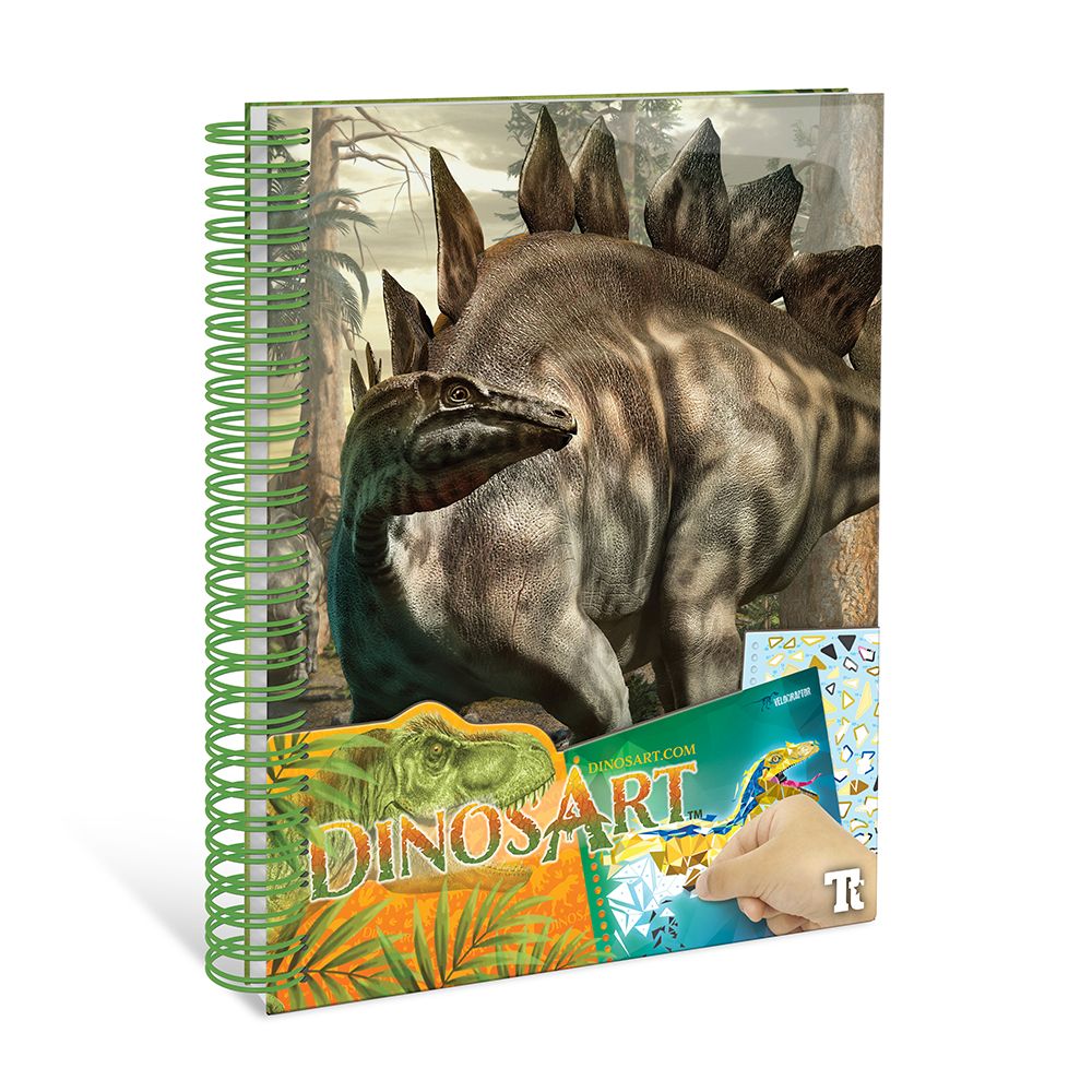 DinosArt, Творческа книга, рисуване със стикери, Динозаври