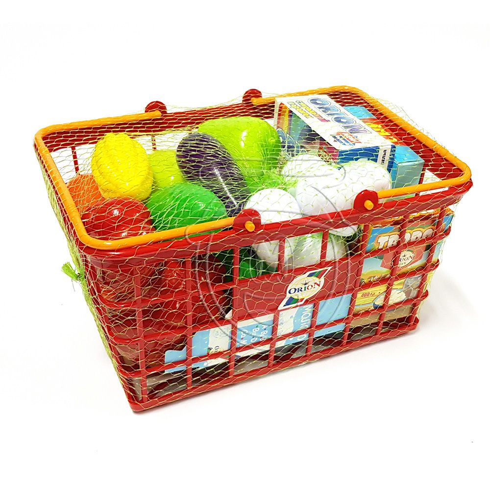OrioN toys, Комплект кошница с продукти, Супермаркет, 23 части