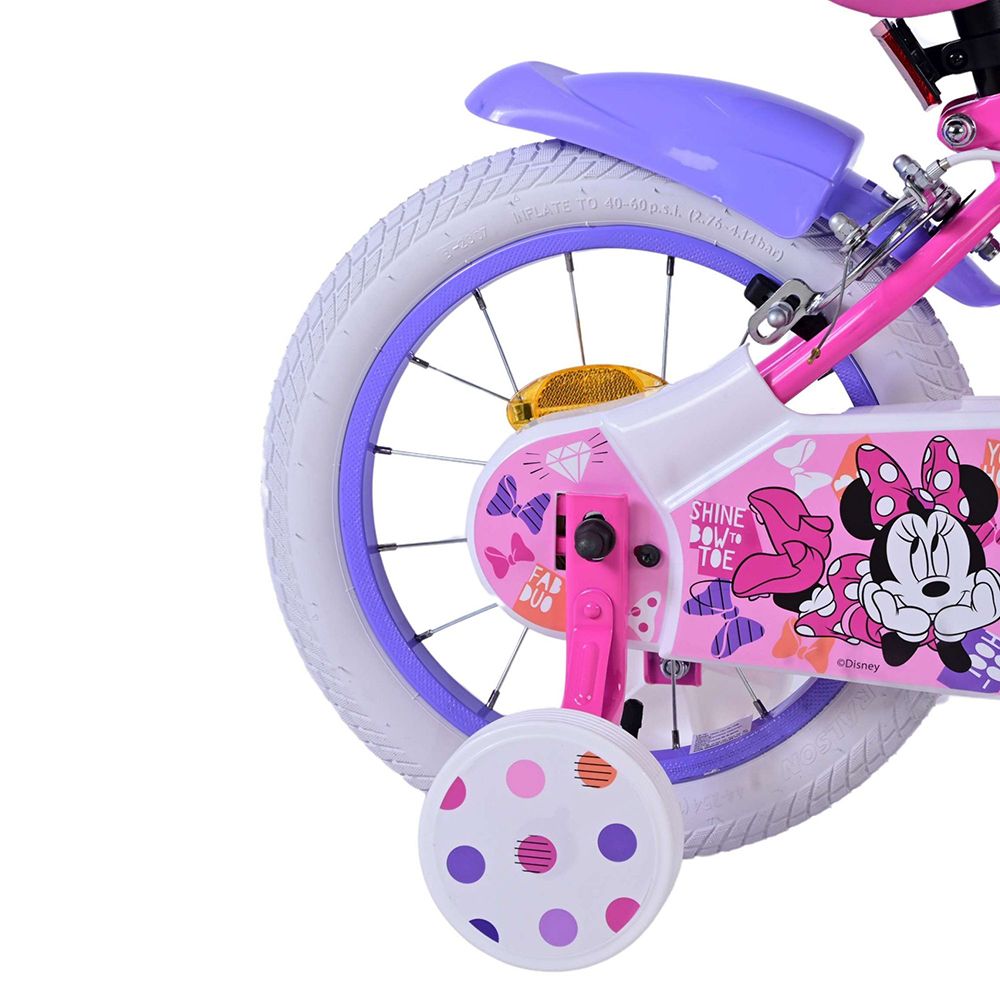 Детски велосипед с помощни колела, Дисни Мини Маус, 14 инча