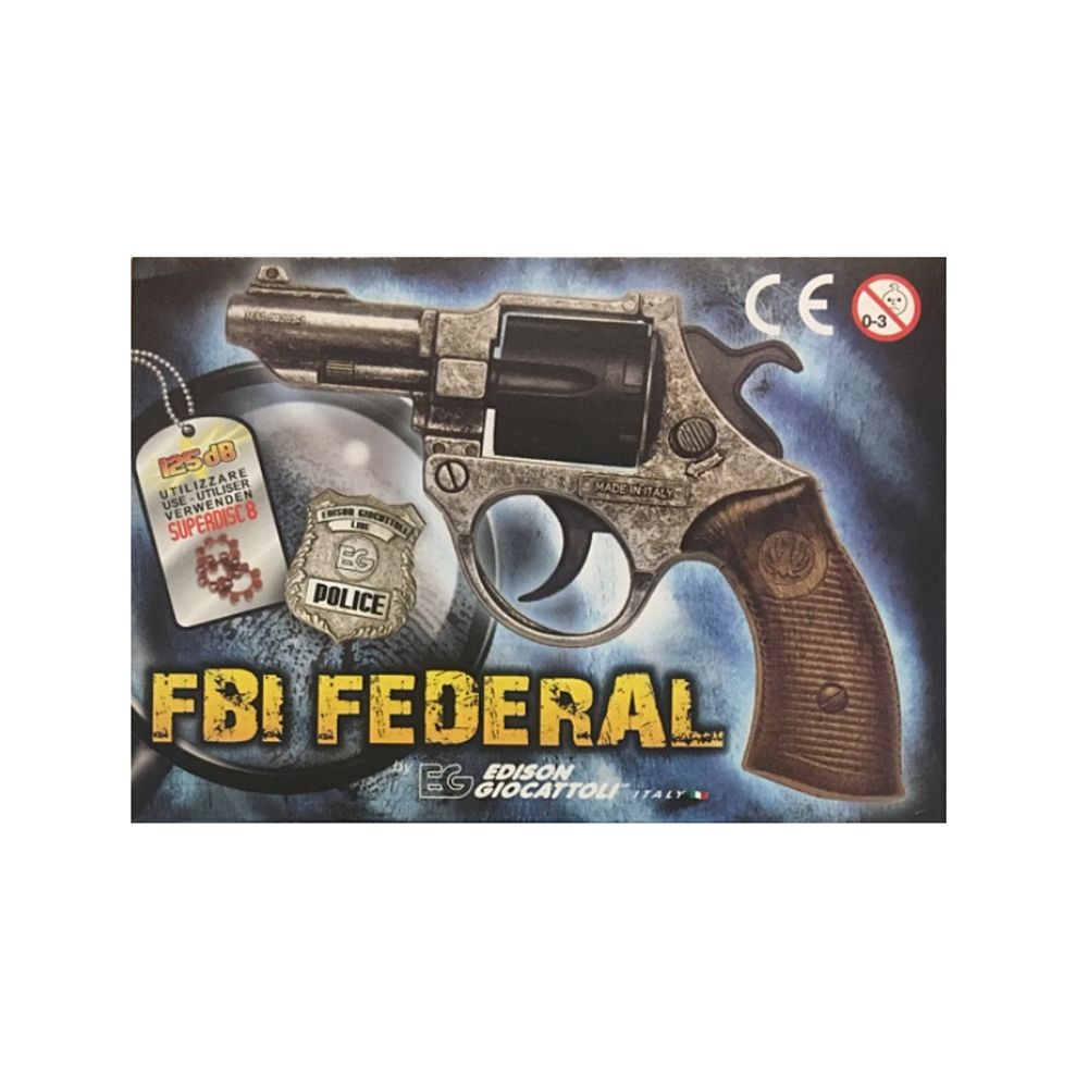 Детски метален пистолет с капси FBI Federal