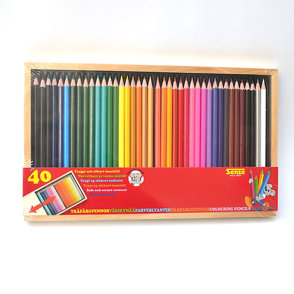 Sense, Цветни моливи - 40 броя в дървена кутия