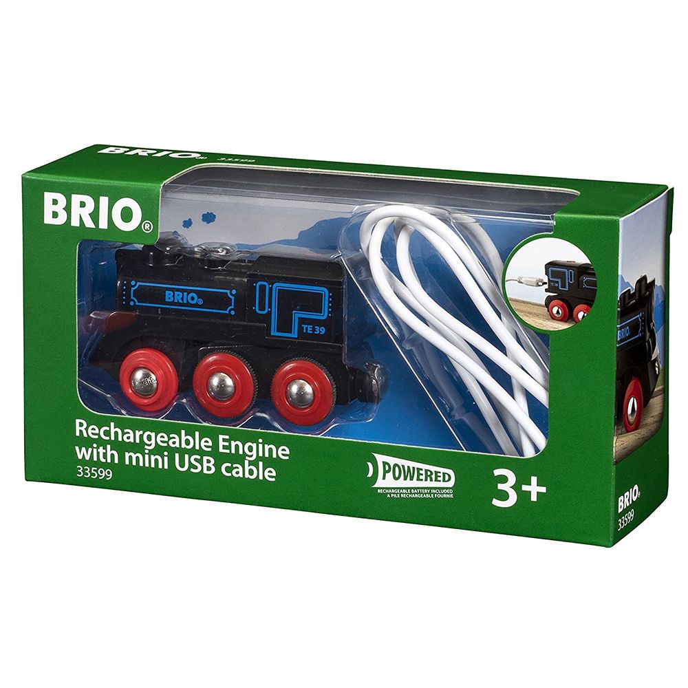 BRIO, Ретро локомотив, черен с MINI USB CABEL RECHARGE