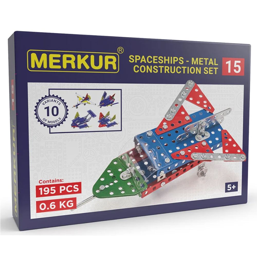 Merkur, Метален конструктор, Космически кораби, 10 в 1, 195 части