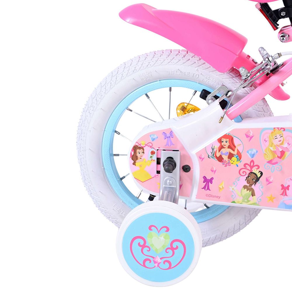 Детски велосипед с помощни колела, Дисни Принцеси, 12 инча