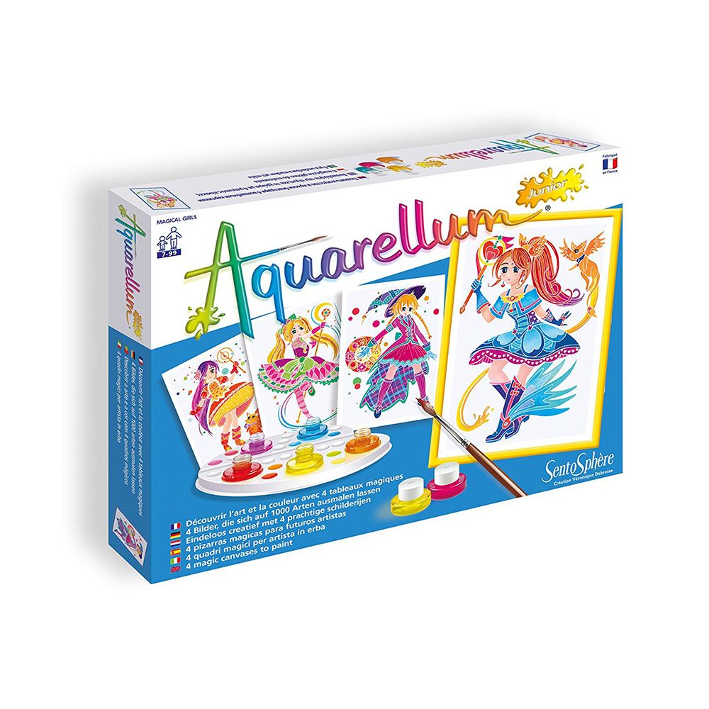 Aquarellum Junior, Комплект за рисуване с акварелни бои, Вълшебници