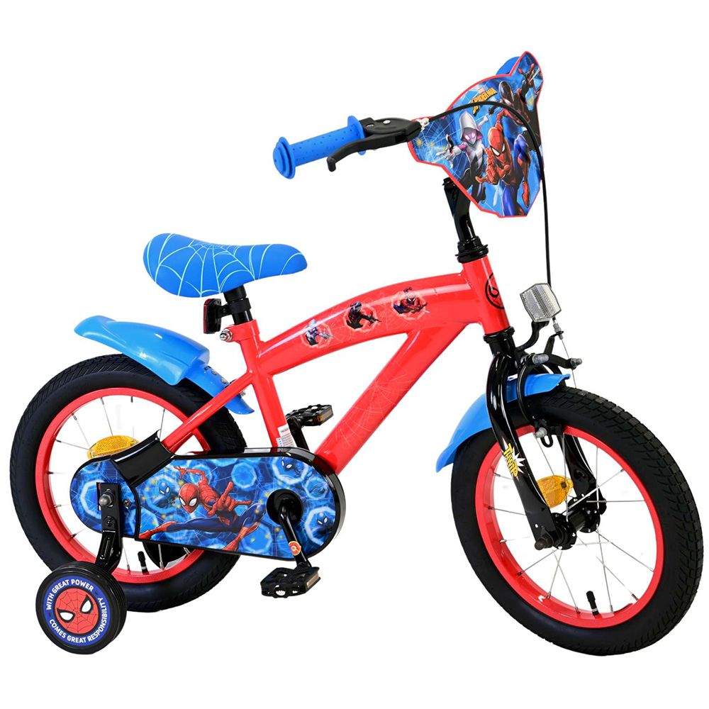 Детски велосипед с помощни колела, Marvel Spiderman,14 инча