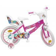Детски велосипед Princess, с помощни колела, 16 инча