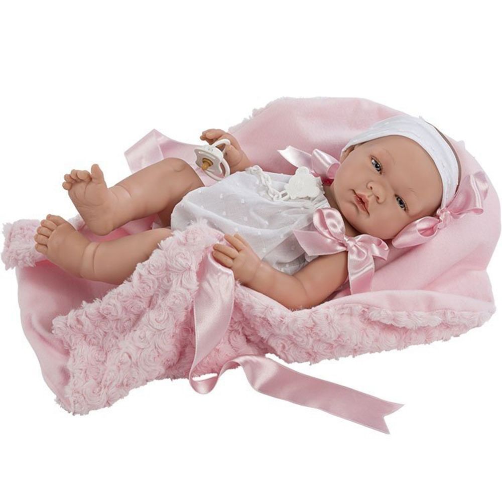 Asi, Кукла-бебе, Мария с бяло гащеризонче и розово одеяло