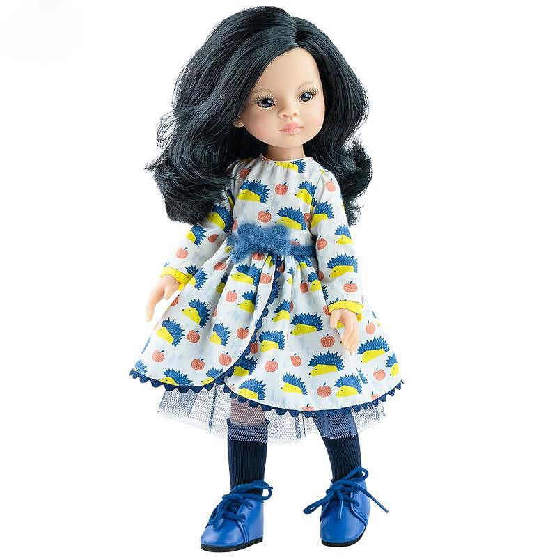 Paola Reina, Кукла Лиу, с бяла рокля таралежи, 32 см