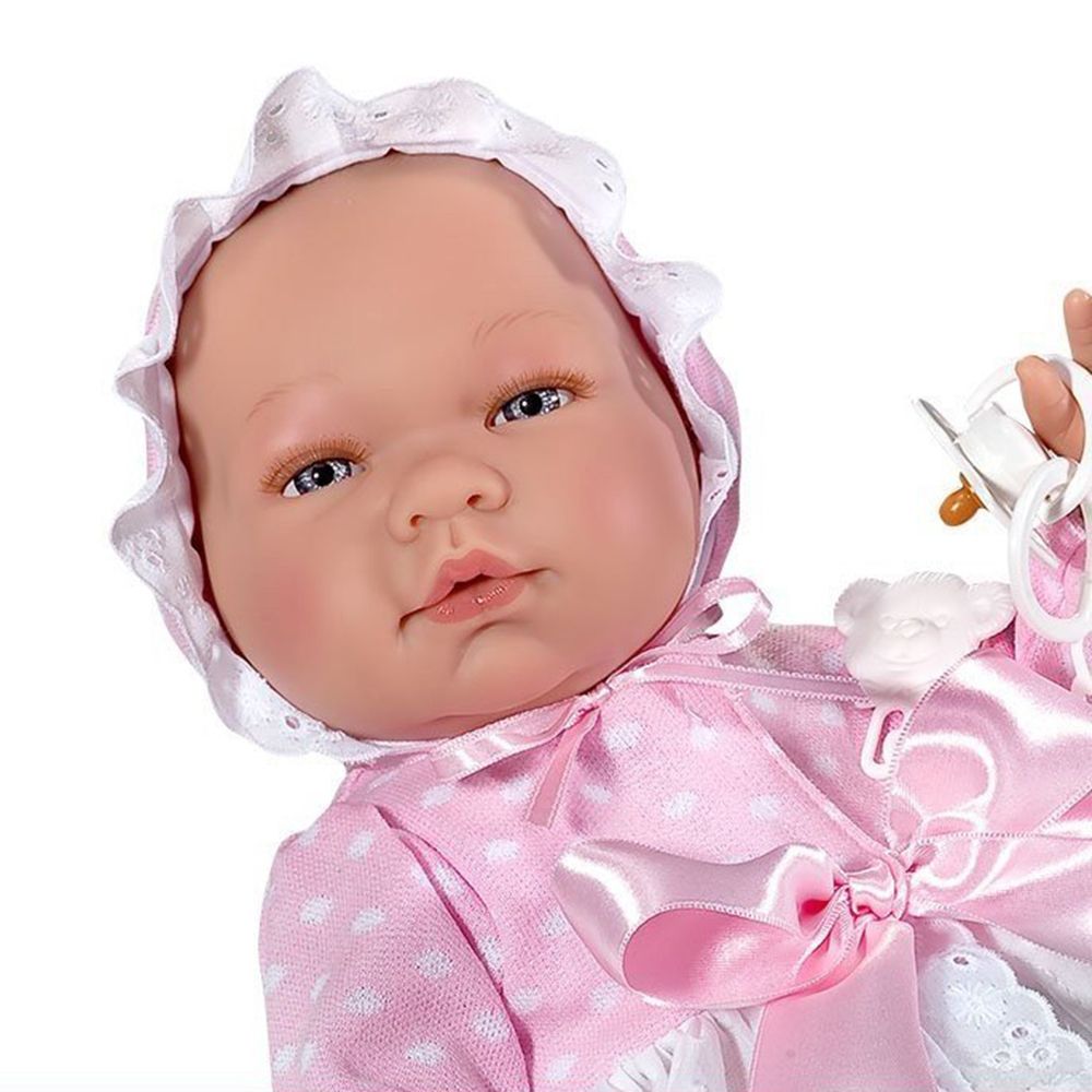 Кукла-бебе, Мария с дълга бяло-розова рокличка