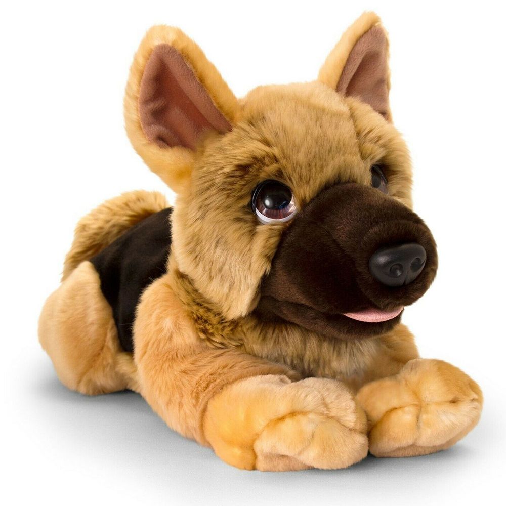 Keel Toys, Плюшено легнало куче, Немска овчарка, 37 см