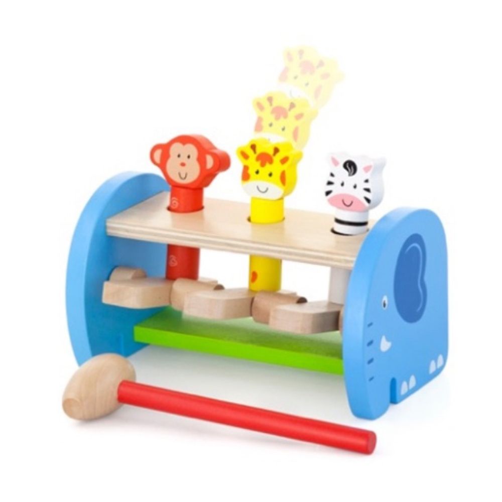 Viga toys, Игра с чукче, Подскачащи животни - жираф, зебра и маймунка