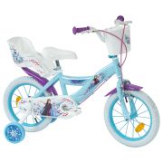 Детски велосипед,  Замръзнало кралство, с помощни колела, 14 инча