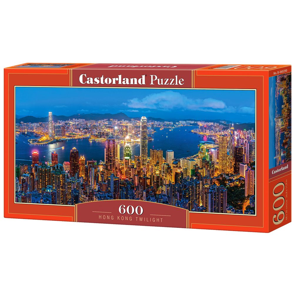 Castorland, Нощен Хонг Конг, панорамен пъзел 600 части