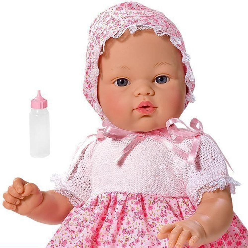 Кукла-бебе, Коке с розова рокличка на цветя