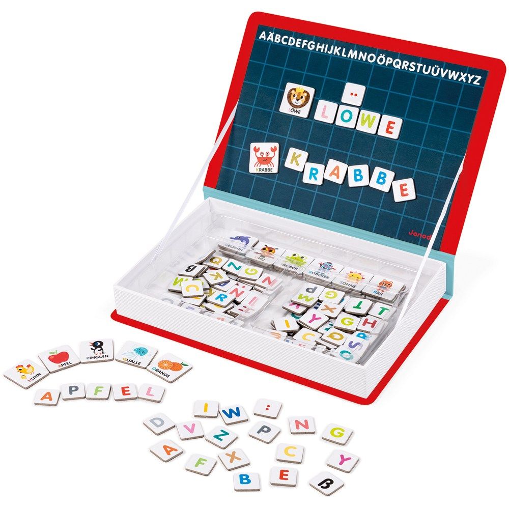 Магнитна книга, Магнитна образователна игра, Немската азбука, Janod