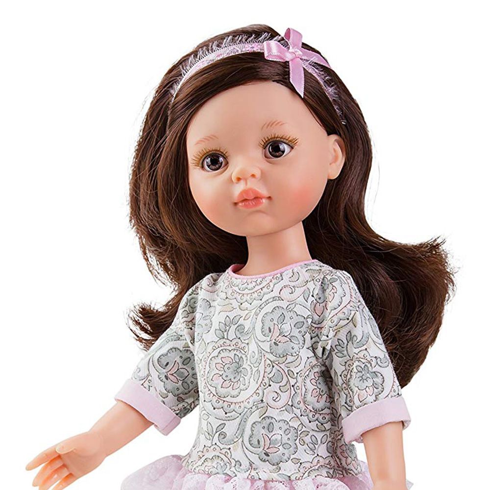 Кукла Карол, с рокля на цветя и дантели