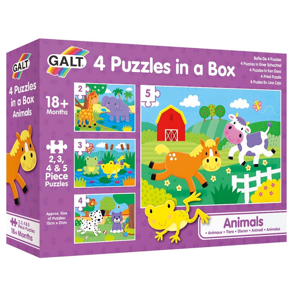 Galt Toys, 4 пъзела в кутия за най-малките, Животни