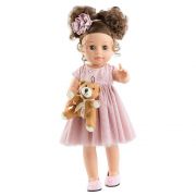 Кукла Ани, с розова рокля, 42 см