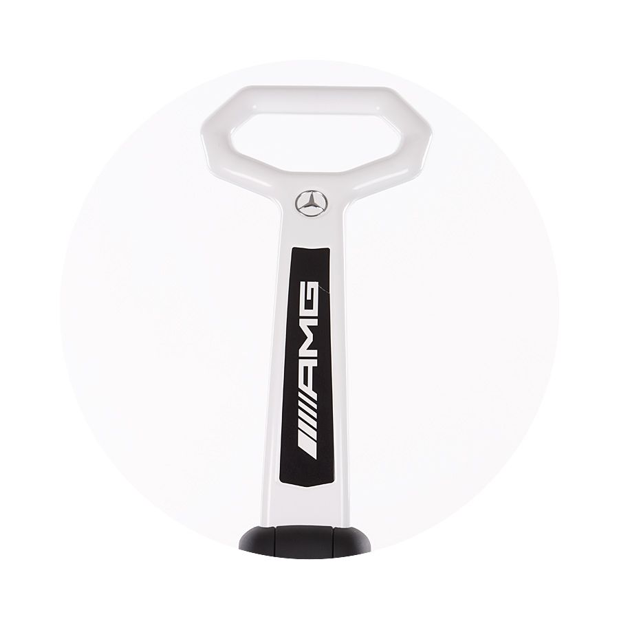Количка за яздене с дръжка, Mercedes Benz GL63 AMG, бяла