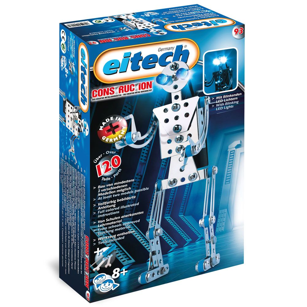 Eitech, Метален конструктор, Робот -2 модела, 120 части, LED