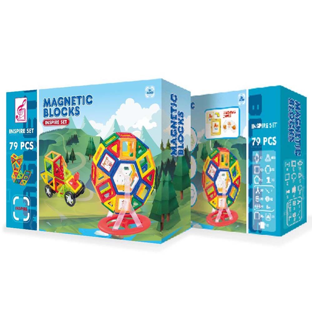 Magnetic blocks, Магнитен конструктор, Inspire, 79 части, Ocie