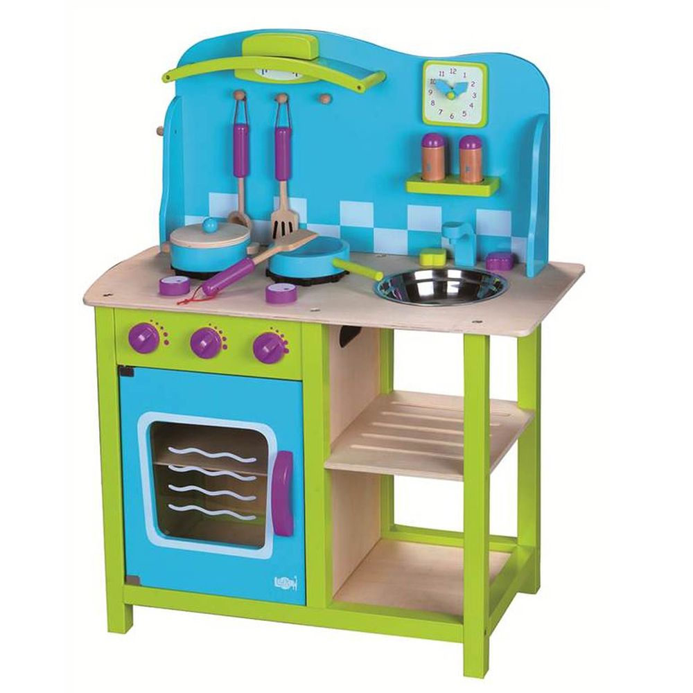 Lelin Toys, Детска дървена кухня, Морски бриз