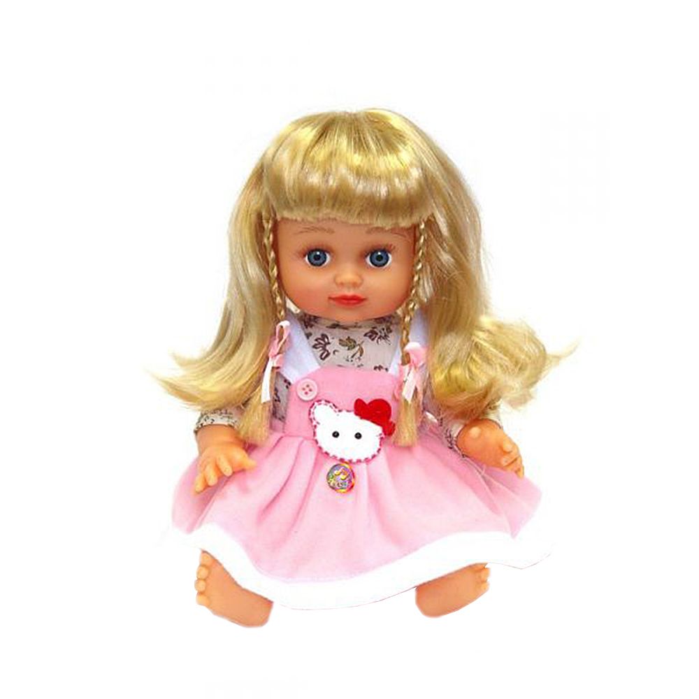 Говори и пее на български език, Моята любима музикална кукла с розова рокля и плитки, Happytoys