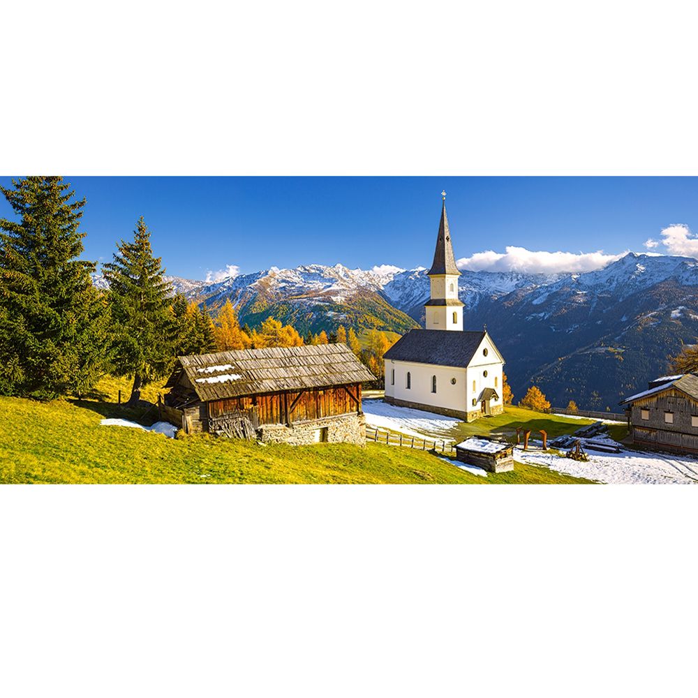 Църква Мартер, Каринтия, Австрия, панорамен пъзел 600 части