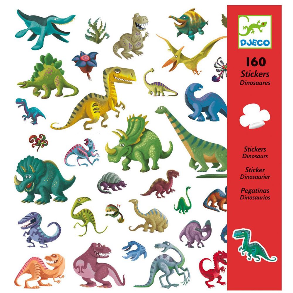 Djeco, Детски стикери, Динозаври, 160 броя