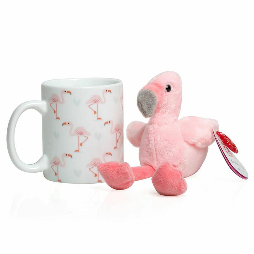Пипинс, Плюшено фламинго с подарък чаша, 11 см