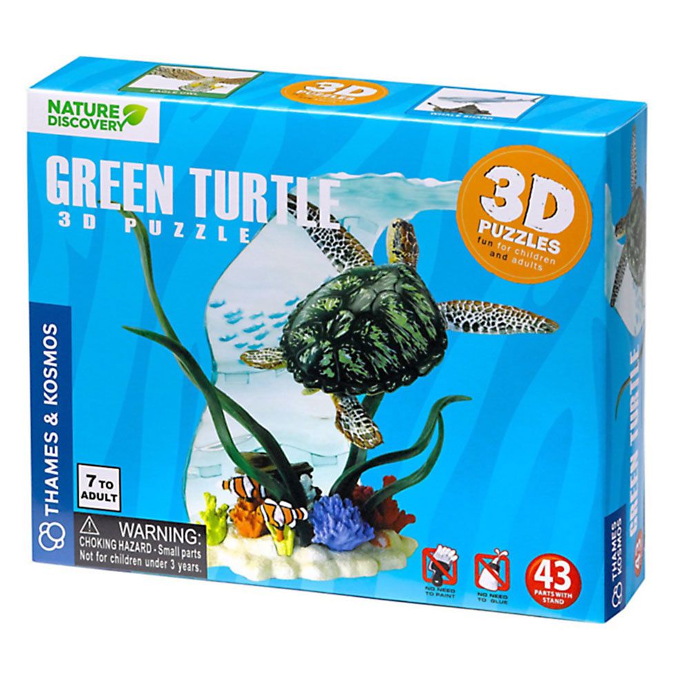 THAMES & KOSMOS, 3D пъзел, диорама, Морска костенурка, 43 части