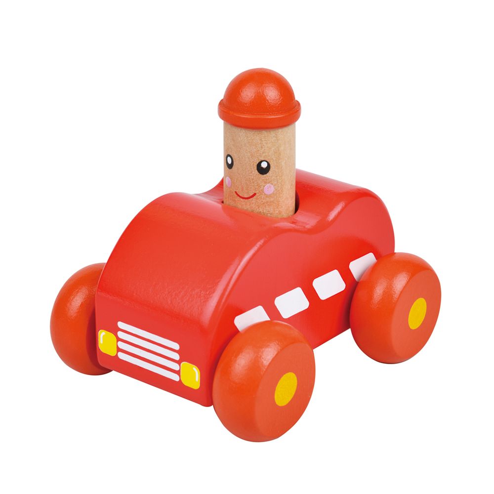 Lelin Toys, Бебешка количка, със звук Бийп, червена