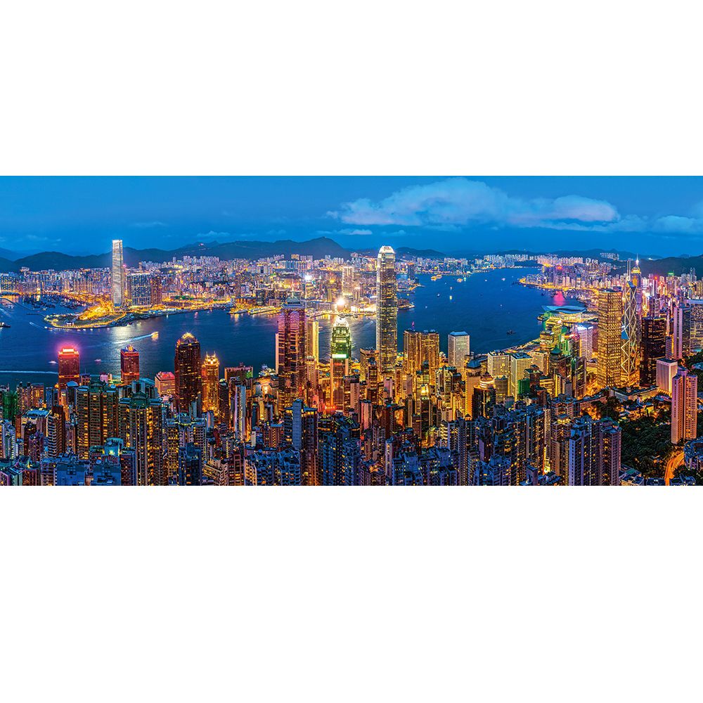 Нощен Хонг Конг, панорамен пъзел 600 части
