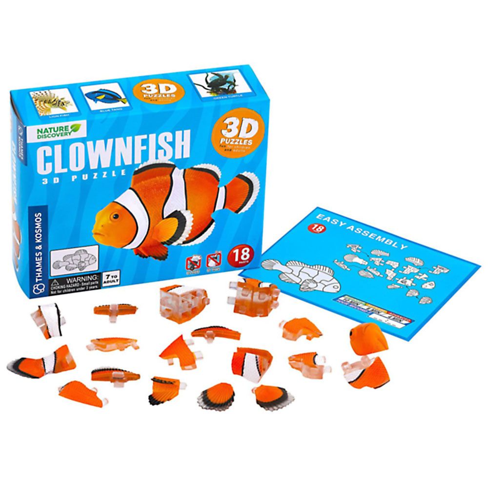 3D пъзел, Риба клоун, 18 части