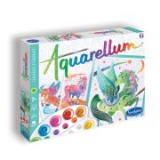Aquarellum голям формат, Комплект за рисуване с акварелни бои, Еднорог
