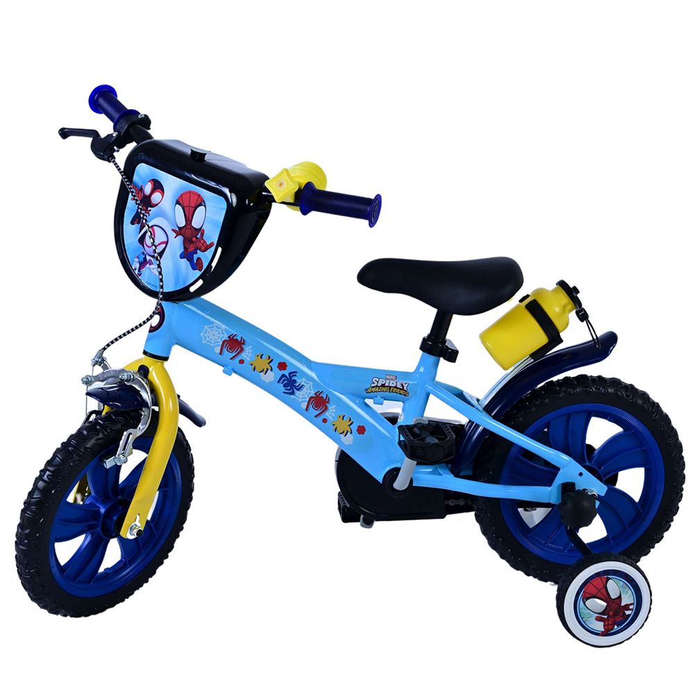Детски велосипед с помощни колела, Spidey и приятели, 12 инча