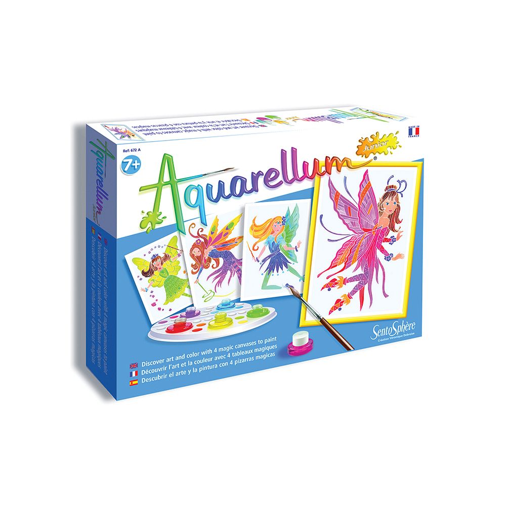 Aquarellum Junior, Комплект за рисуване с акварелни бои, Феи